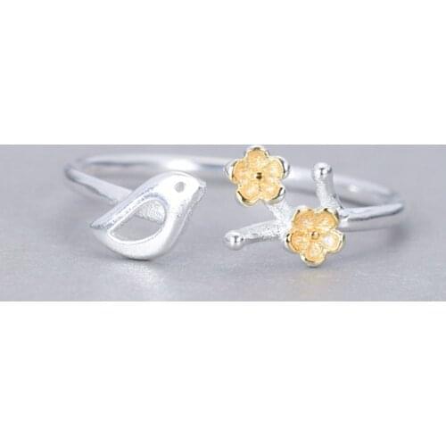 Vintage Butterfly Pattern Ring for Women Fashion Personality Siver Color Opening Adjustable Ring Girls Party Jewelry Gift