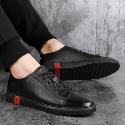 2019 Brand Designer Mens Casual Shoes Summer Breathable Fashion White Sneakers Men Genuine Leather Shoes Loafers Men