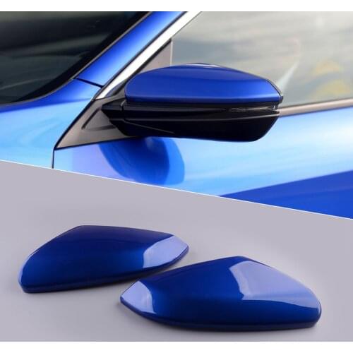 1 Pair ABS Blue Left & Right Side Rearview Mirror Cap Cover Fit For Honda Civic 10th 2016 2017 2018 2019 2020