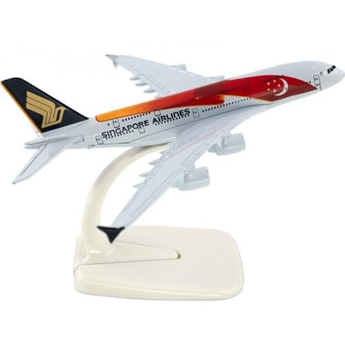 1/400 Scale Alloy Aircraft Airbus A380 Singapore Airlines 16cm Airplane Model Toys Decoration Children Gift Collection