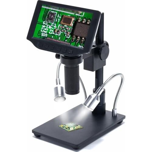 16MP Microscope camera 5 Inch Screen HDMI USB Output with 150X C Mount Lens Microscope Holder