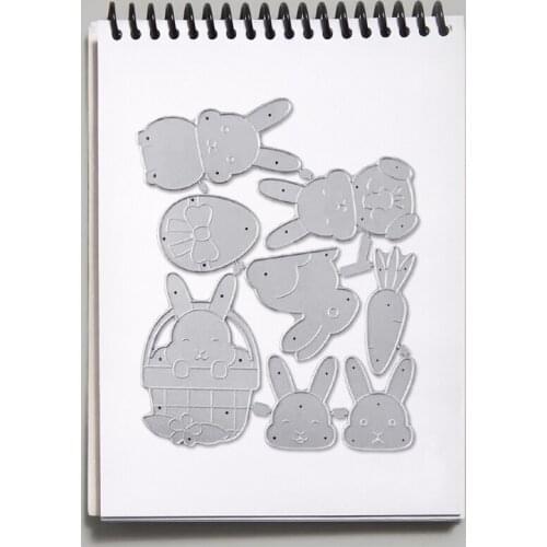 F2TE Bunny Carrot Metal Cutting Dies Stencil DIY Scrapbooking Album Paper Card Template Mold Embossing Craft Decoration