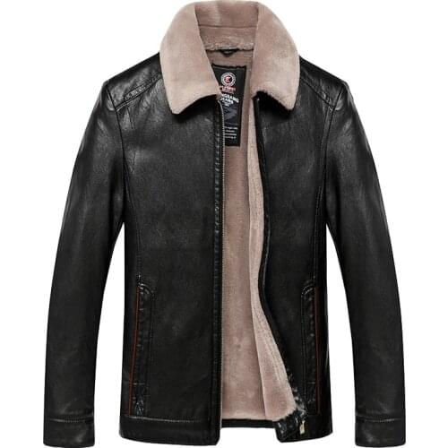 9913 New Fashion Integrated Short Sheepskin Leather Coat Winter Youth Velvet Thickened Coat Tide Men Jacket