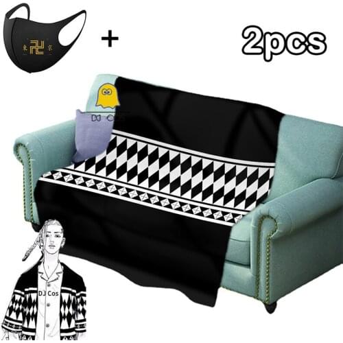 Tokyo Revengers Blanket Thicken Soft Flannel Sleeping Blanket Anime Cosplay Props Manjiro Sano Ken Ryuguji Halloween Gift