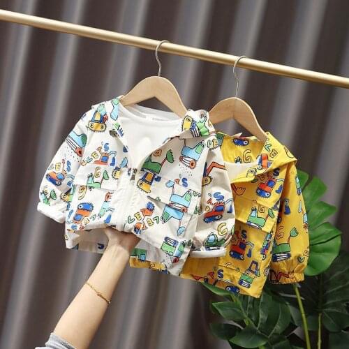 1-6Y Boys Girls Jackets Coat Spring Autumn Kids Zipper Hoodie 2021 New Toddler Baby Children Baby Jacket Outerwear Clothes