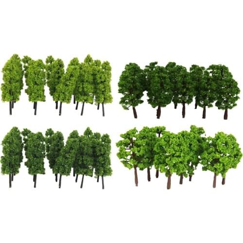 60x Plastic Model Tree Train Railroad Park Landscape Layout 1/150 Scale