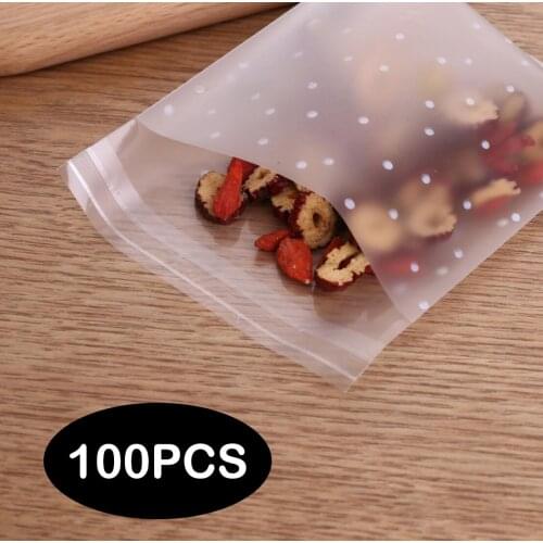 100pcs/pack Candy Cake Packaging Plastic Bags Food Storage Gift ziplock bags For Pastry Cookie Wedding Birthday