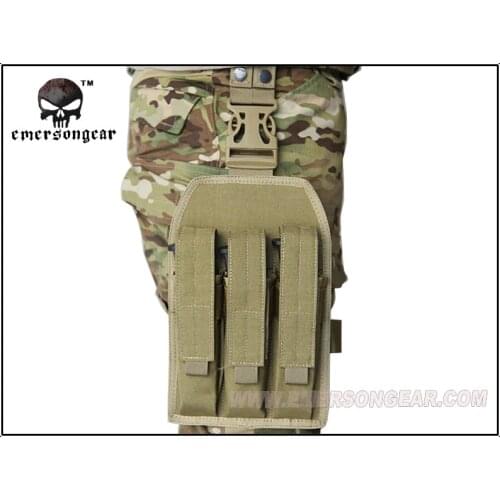 EMERSON MP7 Triple Leg Magazine Pouch Airsoft Combat Molle Tactical Leg Pouch EM6055