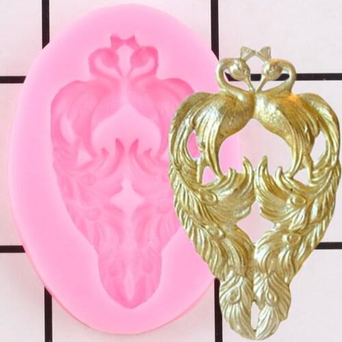 Peacock Relief Silicone Mold Cake Border Chocolate Fondant Mould Cake Decorating Tools Kitchen Baking Moulds Candy Resin Molds