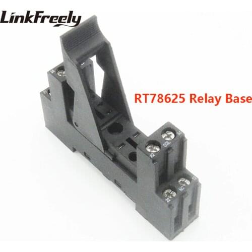 RT78625 Relay Socket Base 8 Pin terminal 2NO+2NC Relay Socket Holder Relay Mounting base for G2R-2 JQX-14F-2 miniature relay