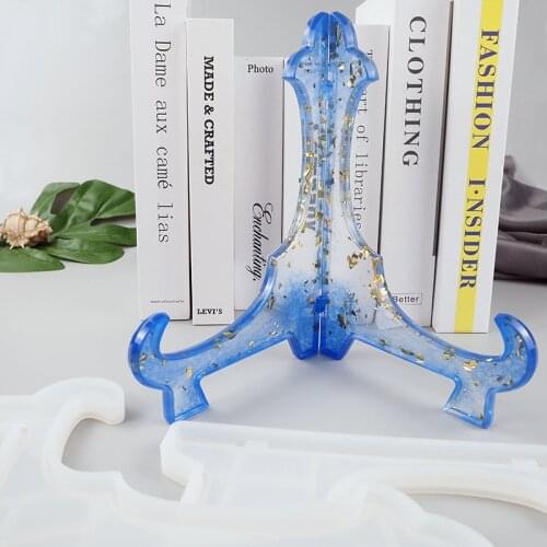 Folding Display Rack Silicone Mold Tool for DIY Crystal Uv Epoxy Storage Bracket Jewelry Rack Resin Mold Making