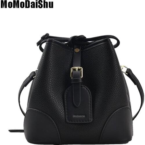 Luxury Lady Crossbody Bags Retro High Capacity Bucket Bags Nubuck Leather Shoulder Bag For Women Designer Brand Hand Bag Black