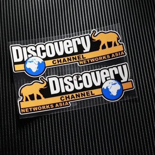 NO.TP049 Discovery Channel Network Asia Reflective Car Sticker Decals Motorcycle Racing Stickers Motorbike Helmet Windshield ATV