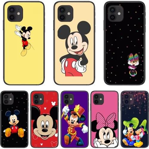 Mickey Style Phone Case cover For iphone 12 pro max 11 8 7 6 s XR PLUS X XS SE 2020 mini black cell shell