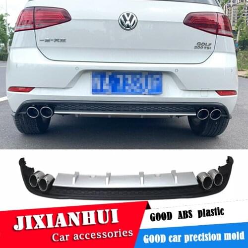 For Golf 7 Body kit spoiler 2014-2018 For Volkswagen Golf 7.5 ABS Rear lip rear spoiler front Bumper Diffuser Bumpers Protector