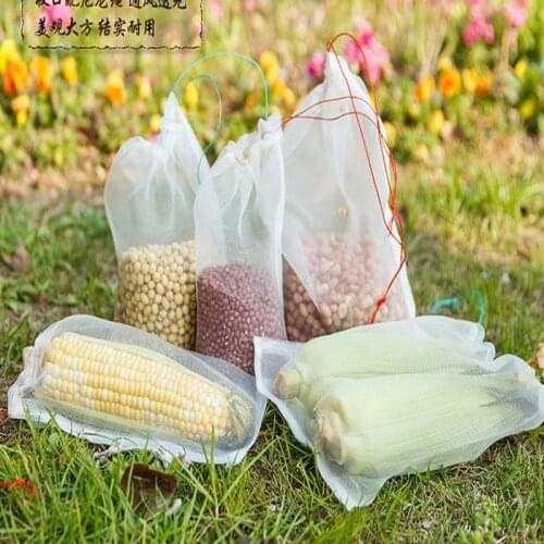 10 Pcs Garden insects barrier protection net plant seeds bag, mosquito net insect pest birds obstacle gardening net Mesh bag