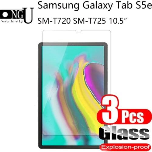 3Pcs Tempered Glass for Samsung Galaxy Tab S5e 10.5 2019 Screen Protector Film for Galaxy Tab S5e SM-T720 SM-T725 10.5" 9H Glass