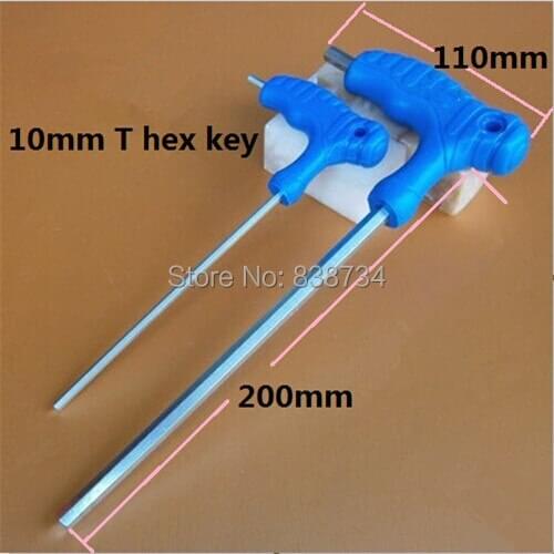 5pcs 10mmT hex key alloy steel T handle hex allen key wrench tool