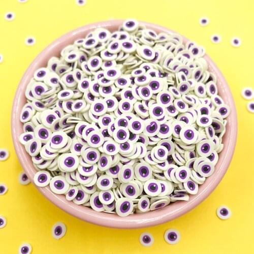 50g/lot 5mm Cute Eyes Slices Polymer Clay Sprinkles for Slime Filling Material DIY Nail Arts Decoration Crafts Scrapbooking