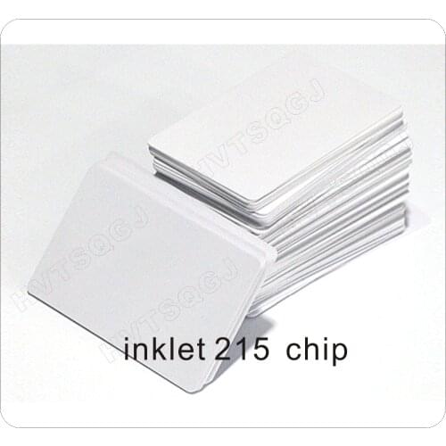 50pcs Free shipping Inkjet Printable blank PVC 215 chip NFC cards