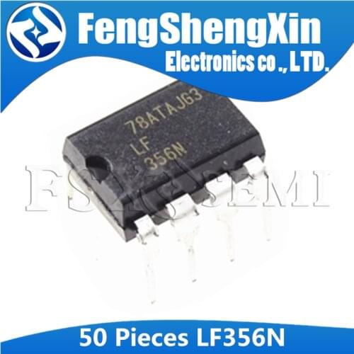 50PCS LF356N DIP8 LF356 DIP 356N DIP-8 LF356P WIDE BANDWIDTH SINGLE J-FET OPERATIONAL AMPLIFIERS IC