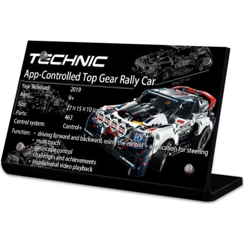 The Acrylic display stand brand for tech 42109 Top Gear Rally Car toys building blocks