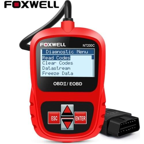 FOXWELL NT200C OBD2 OBDII Automotive Scanner Engine Code Reader Sensor Freeze Frame OBD 2 Car Diagnostic Tool Better than ELM327