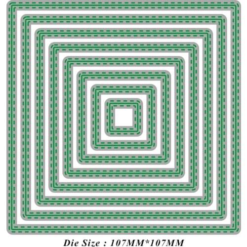 JMCRAFT 3D Dotted Square Border #3 Metal Cutting Dies DIY Scrapbook Handmade Paper Craft Metal Steel Template Dies