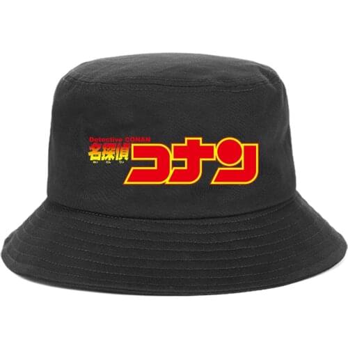 Anime Detective Conan Cartoon Bucket Hat teenager Outdoor Summer Hip Hop Cap unisex Streetwear Chapeau Caps Fisherman Caps