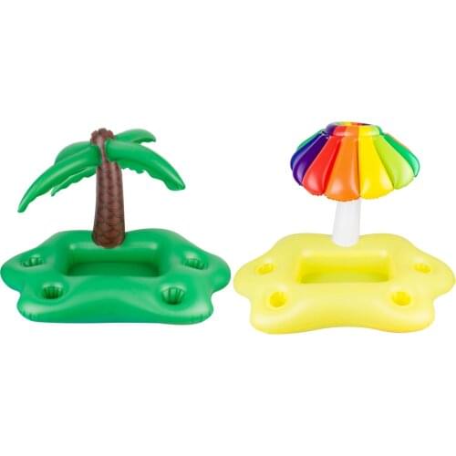 Coconut Inflatable Cup Holder Unicorn Flamingo Drink Holder Swimming Pool Float Bathing Pool Toy Party Decoration Bar Coasters