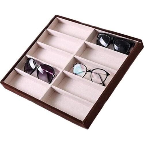 10 Grids Sunglasses Display Box Sunglasses Display Jewelry Display Packaging Jewelry Organizer Tray Cases