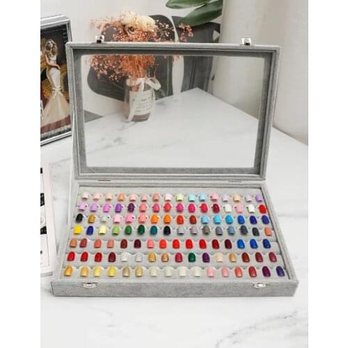 Fake Nail Tips Color Display Card Box Nail Decoration Storage Box Nail Art Salon Manicure Tools Nail Art Accessories