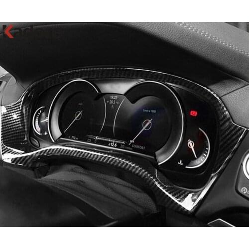 For BMW X3 2018 2019 Carbon Fiber Center Dashboard Panel Cover Instrument Control Trim Interior Accessories Strip Car Styling
