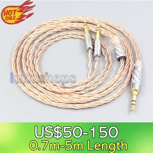 LN007172 Silver Plated OCC Shielding Coaxial Earphone Cable For Nighthawk Monoprice M650 Monolith M1060 M1060C M565