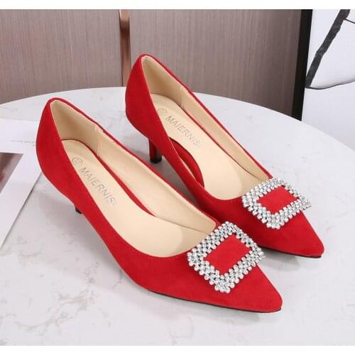 Замшевые туфли-лодочки LUOQIYU China At AliExpress