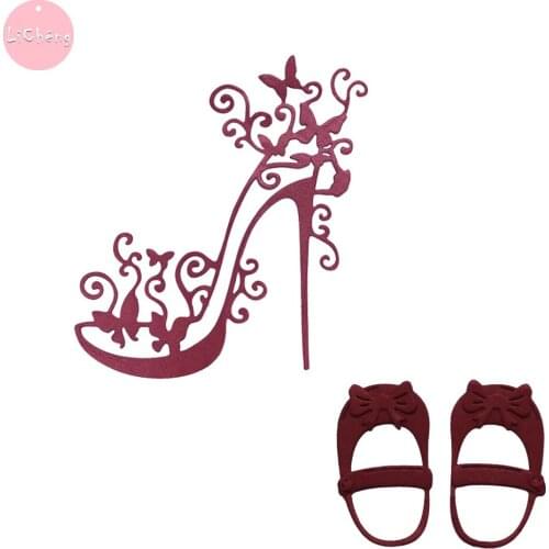 Shoes Metal Cutting Dies Scrapbooking Photo Album Cards Making Embossing Folder Mold Craft Stencil Stamps and Slimline Card Dies