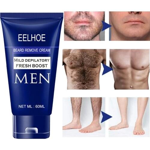 Mens Hair Removal Cream Beard Armpit Chest Back Legs Hands Feet Private Parts Plant Extract Refreshing Gentle Body Care 60ml