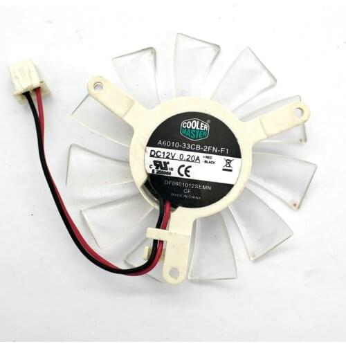Original A6010-33CB-2FN-F1 DF0601012SEMN DC12V 0.20A diameter 55MM pitch 42mm Graphics Video card cooling fan