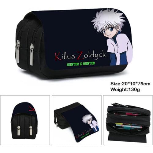 Cartoon Anime HUNTERxHUNTER Cosmetic Bag Childrens Learning Pencil Case Hunter X Hunter Boys Girls Multifunctional Pencil Box