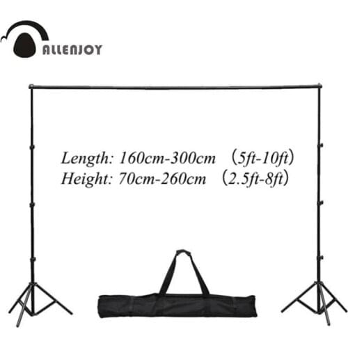 Allenjoy 3*2.6m/10*8ft Professional Photo Backdrops stand Background Support System 2 light stands + 1 cross bar + carry bag