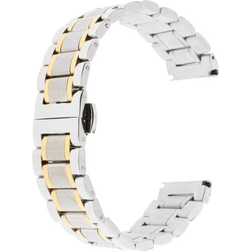 Stainless Steel Wrist Watch Band 18 19 20 21 22mm Adjustable Strap Metal Watchband