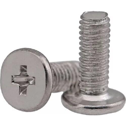 200pcs/lot M2 M2.5 M3 Nickel plated thin edge flat head cross screw CM