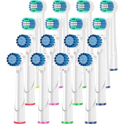Replacement Brush Heads for Braun Oral B Precision Clean Sensitive Clean (soft) Electric Toothbrush Heads for Oral-b Vitality