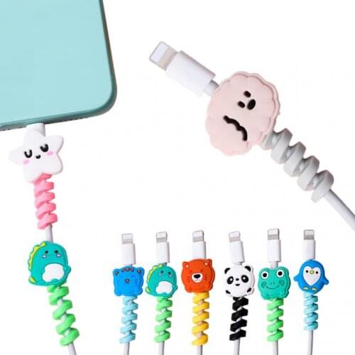 USB Cable Bites Protector Animal Cute Cartoon Cover Protect Case For Iphone Cable Earphone Cable Buddies Cellphone Decor Wire