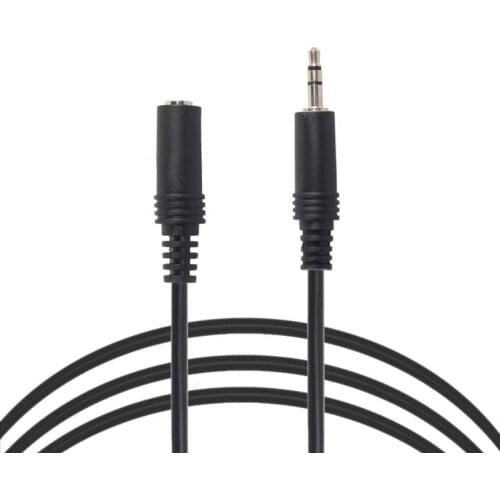 0.5m/1m/2m/3m 3.5mm Jack Male to Female Extension Stereo Audio Cable Cord for Speaker Phone Earphone Headphone