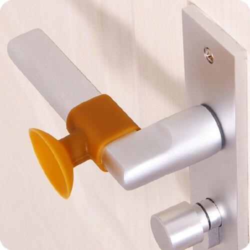 1PCS Door Handle Lock Silencer Attached Doorknob Wall Mute Crash Pad Cushion Cabinet Silicone Anti-collision House Door Stopper