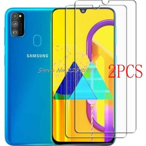 2PCS for Samsung Galaxy M21 M31 M30S Tempered Glass Protective M215F M315F M307F 6.4" Screen Protector Film phone Cover