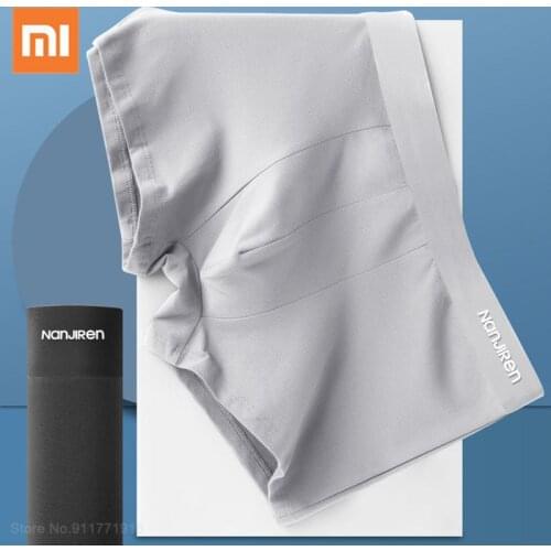 3pcs Xiaomi Genuine Mens Underwear Cotton Antibacterial Crotch Soft Breathable Trend Boxer Shorts Large Size Boys Boxer Shorts