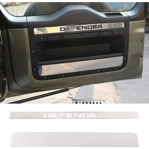 Stainless Steel for Land Rover Defender 110 2020-21 Car Trunk Decorative Panel Logo Decoration Stickers Car Accessories 2 Style