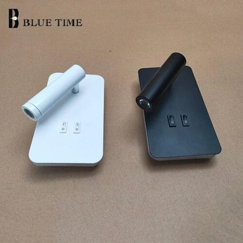 Home Led Wall Lamp Black&White Modern 7W Wall Light For Bedroom Living room Dining room Bedside Light Sconce Wall Lamp 110V 220V